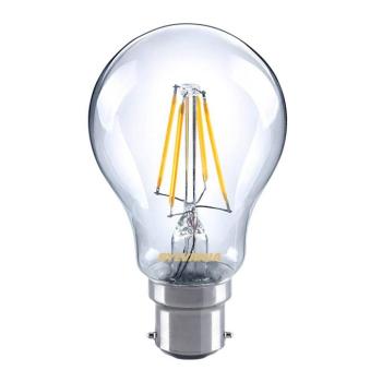 LED lámpa B22 A60 izzószál 4,5W 827, átlátszó kép