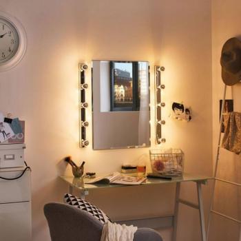 LED lámpa E14 827 fej tükör ezüst 4.8W fényerőszabályozható kép