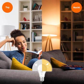 LED lámpa E27 10W 2 700K nappali fényérzékelővel kép