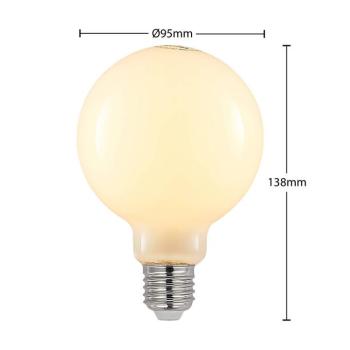 LED lámpa E27 4W 2700K G95 gömb, dimm., opál kép