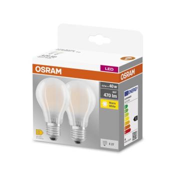 LED lámpa E27 4W 827 Classic A GLFR matt 2-es klt kép