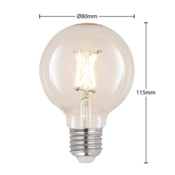 LED lámpa E27 4W G80 2 700K izzószál dimm. átl. kép