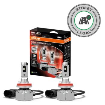 LED lámpa , égő , autó izzó , fényszóró , ködfényszóró , 2 db-os csomag , H8 , 7 Watt , hideg fehér , OSRAM LEDriving , SMART , NIGHT BREAKER , Street legal kép