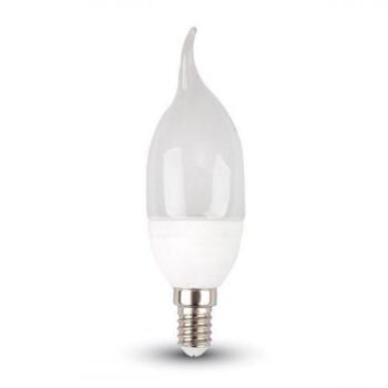 LED lámpa , égő , gyertya , láng forma ,  E14 foglalat , 4 Watt , 200° , meleg fehér kép