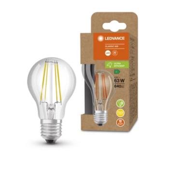 LED lámpa , égő , izzószálas hatás , filament , E27 , 4W , 210 lm/w , A besorolás , meleg fehér , 5 év garancia , LEDVANCE (OSRAM) kép