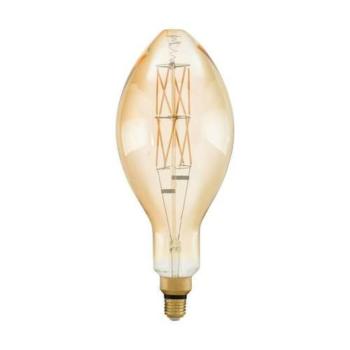LED lámpa , égő , izzószálas hatás , filament , E27 , 8W , dimmelhető , meleg fehér , borostyán , EGLO , 11685 kép