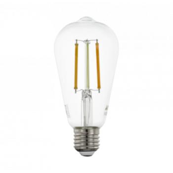 LED lámpa , égő , izzószálas hatás , filament , E27 , Edison , ST64 , 6W , CCT , dimmelhető , EGLO Connect.Z , Zigbee , 12236 kép