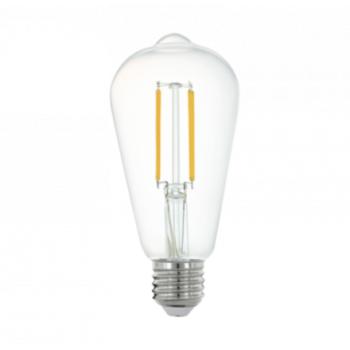 LED lámpa , égő , izzószálas hatás , filament , E27 , Edison , ST64 , 6W , meleg fehér , dimmelhető , EGLO Connect.Z , Zigbee , 12227 kép