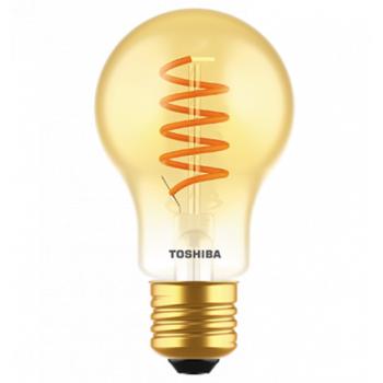 LED lámpa , égő , izzószálás hatás , filament , E27 foglalat , 4.5 Watt , meleg fehér , TOSHIBA , 5 év garancia kép