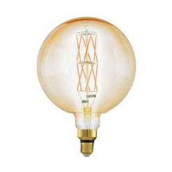 LED lámpa , égő , izzószálas hatás , filament , G200 , E27 , 8W , dimmelhető , meleg fehér , borostyán , EGLO , 11687 kép