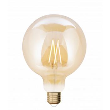 LED lámpa , égő , izzószálas hatás , filament , gömb , E27 foglalat , G125 , 7.5W , dimmelhető , CCT , LUTEC CONNECT kép