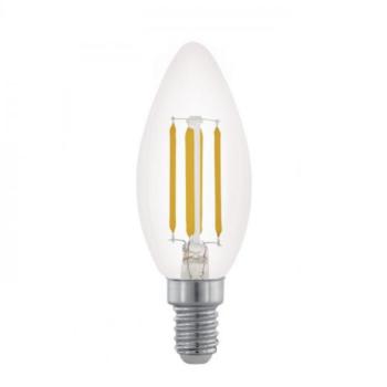 LED lámpa , égő , izzószálas hatás , filament , gyertya , E14 foglalat , 4 Watt , meleg fehér , dimmelhető , EGLO , 110025 kép