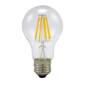 LED lámpa , égő , izzószálas hatás , filament , körte , E27 foglalat , 4 Watt , meleg fehér kép
