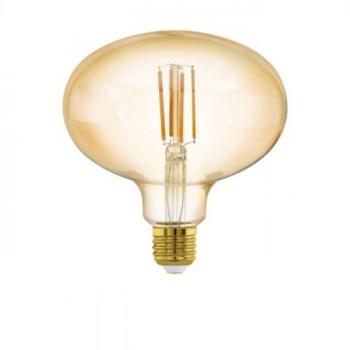 LED lámpa , égő , izzószálas hatás , filament , R140 , E27 , 4.5W , dimmelhető , meleg fehér , borostyán , EGLO , 110116 kép