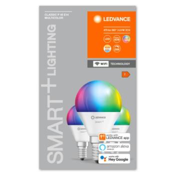 LED lámpa , égő , kis gömb , 3 x E14 , 3 x 4.9W , RGBW , CCT , dimmelhető , LEDVANCE Smart+ WIFI kép