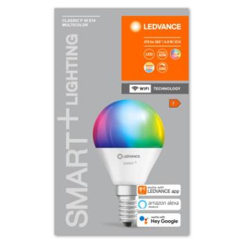 LED lámpa , égő , kis gömb , E14 , 4.9W , RGBW , CCT , dimmelhető , LEDVANCE Smart+ WIFI kép