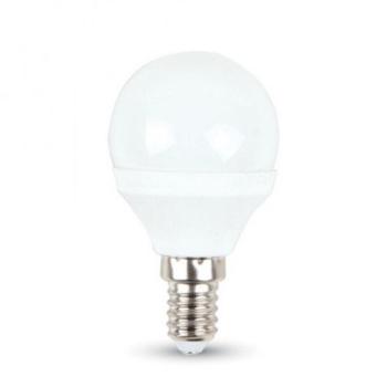 LED lámpa , égő , kis gömb , E14 foglalat , 4.5 Watt , 180° , meleg fehér , SAMSUNG Chip , 5 év garancia kép