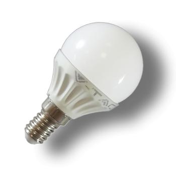 LED lámpa , égő , körte , E14 foglalat , 4 Watt , 180° , hideg fehér kép