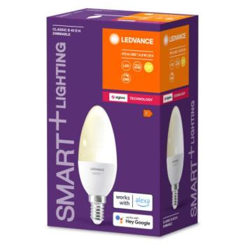LED lámpa , égő , LEDVANCE Smart+ , E14 , 4.9W , meleg fehér , dimmelhető , Zigbee kép