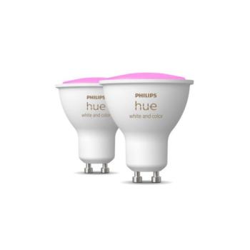 LED lámpa , égő , Philips Hue , 2PACK (2 x GU10 4.3W) RGB , CCT , dimmelhető , Bluetooth kép