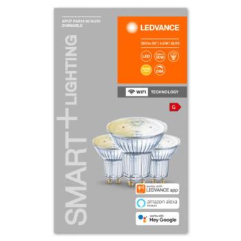 LED lámpa , égő , szpot , 3 x GU10 , 3 x 4.9W , meleg fehér , dimmelhető , LEDVANCE Smart+ WIFI kép