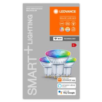 LED lámpa , égő , szpot , 3 x GU10 , 3 x 4.9W , RGBW , CCT , dimmelhető , LEDVANCE Smart+ WIFI kép