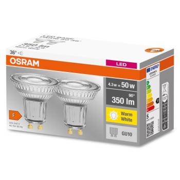 LED lámpa , égő , szpot , GU10 , 2 x 4.3W , meleg fehér , LEDVANCE (OSRAM) kép