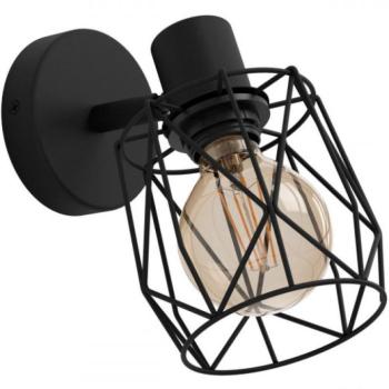 LED lámpa , fali , E27 , acél , fekete , EGLO , Tossino , 390042 kép