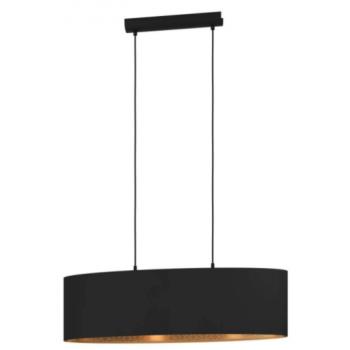 LED lámpa , függeszték , mennyezeti , 2xE27 foglalat , fekete , EGLO , ZARAGOZA , 900147 kép