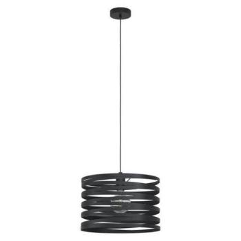 LED lámpa függeszték , mennyezeti , 37 cm , E27 , acél , fekete , EGLO , CREMELLA , 99345 kép