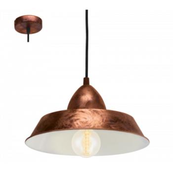 LED lámpa függeszték , mennyezeti , E27 , acél , antik-vörösréz , EGLO , AUCKLAND , 49243 kép
