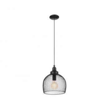 LED lámpa függeszték , mennyezeti , E27 , acél , fekete , EGLO , STRAITON , 49736 kép