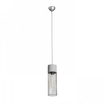 LED lámpa , függeszték , mennyezeti , E27 , beton , RENDL , BURTON , R12931 kép