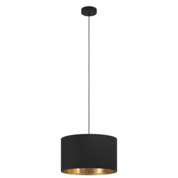 LED lámpa , függeszték , mennyezeti , E27 foglalat , 38 cm , fekete , EGLO , ZARAGOZA , 900145 kép