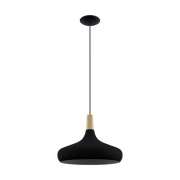 LED lámpa , függeszték , mennyezeti , E27 foglalat , fekete , EGLO , SABINAR , 900163 kép