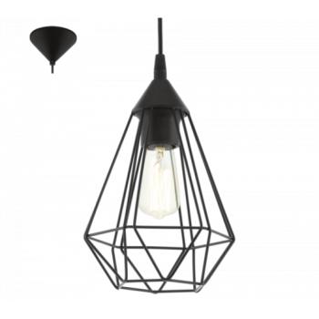 LED lámpa függeszték , mennyezeti , E27 , műanyag , fekete , EGLO , TARBES , 94187 kép