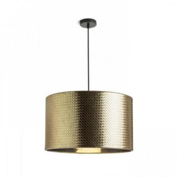 LED lámpa , függeszték , mennyezeti , E27 ,  műbőr , krómozott fólia , RENDL , EL DORADO , R13359 kép