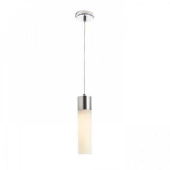 LED lámpa , függeszték , mennyezeti , E27 , opál üveg , króm , RENDL , EIGHT , R10493 kép