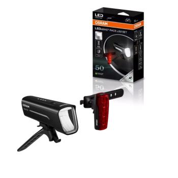 LED lámpa , lámpa szett , kerékpár lámpa , biciklilámpa , 2 db-os csomag , hideg fehér , USB , OSRAM LEDBL101 kép