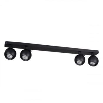 LED lámpa , mennyezeti , 4 x GU10 foglalat , 8 cm , fekete , GALOBA kép