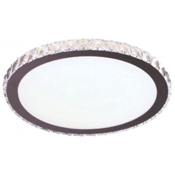 LED lámpa , mennyezeti , 40 cm , 24W , meleg fehér , króm , üveg , PREZZIO kép