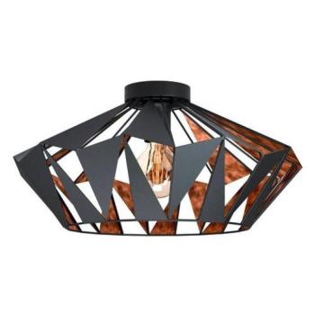 LED lámpa , mennyezeti , E27 , acél , fekete , vörösréz , EGLO , CARLTON 6 , 43399 kép