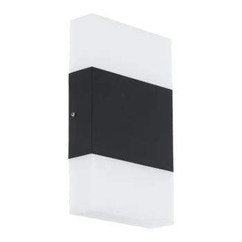 LED lámpa , mennyezeti/fali , 2 irányú , 2x2.2W , meleg fehér , téglalap , fekete , kültéri , IP54, EGLO , LINOSA , 75464 kép