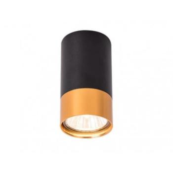 LED lámpa , mennyezeti , GU10 foglalattal , arany, fekete , KLEMENS kép