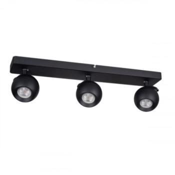 LED lámpa , mennyezeti , oldalfali , 3 x GU10 foglalat , fekete , GALOBA kép