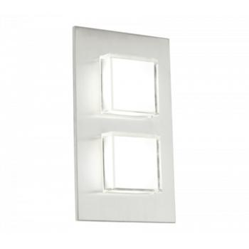 LED lámpa , oldalfali , 2 x 2.5W , meleg fehér , nemesacél , kültéri , IP44 , EGLO , PIAS , 93365 kép