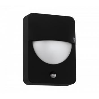 LED lámpa , oldalfali , mozgásérzékelős ,  E27 , fekete , kültéri , IP44 , EGLO , SALVANESCO , 98705 kép