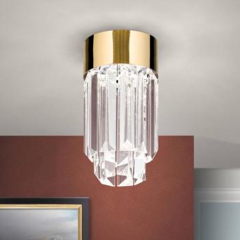 LED lámpa prizma, krist.ü., Ø10cm, arany kép