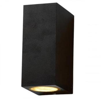 LED lámpatest , 2 x GU10 , oldalfali , 2 irányú , fekete , kültéri , IP44 kép