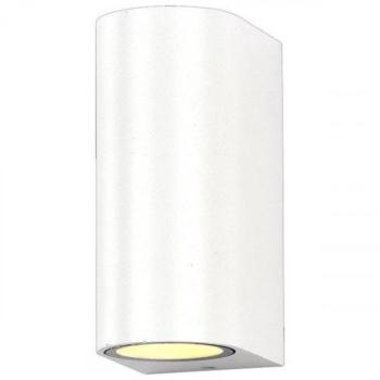 LED lámpatest , 2 x GU10 , oldalfali , kerek , 2 irányú , fehér , kültéri , IP44 kép